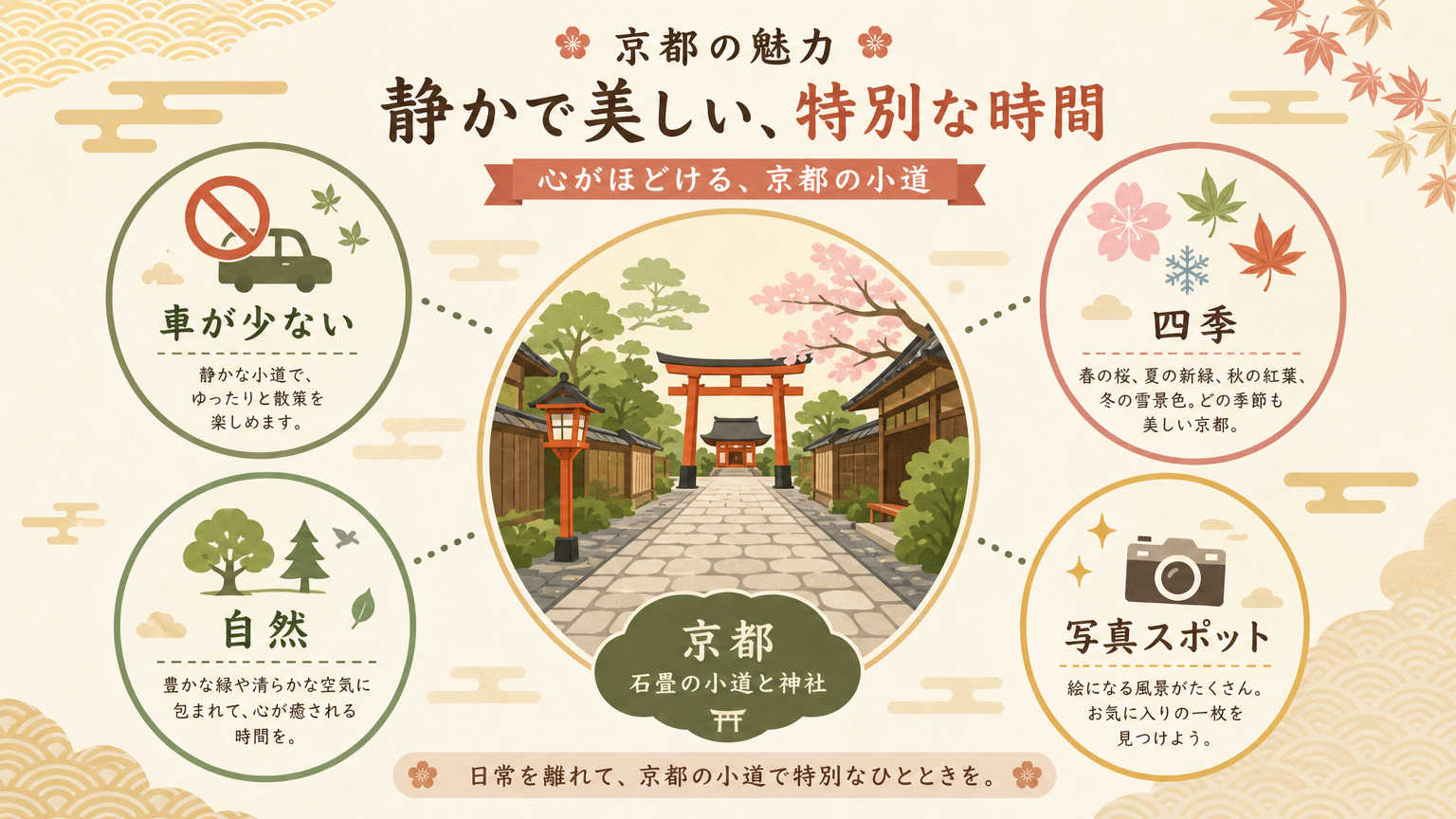 観光客に人気の散策路とは